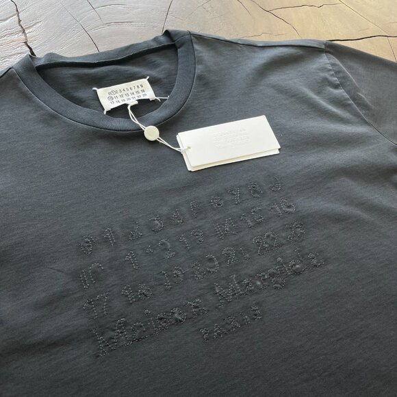 Maison Margiela - Relaxed Signature Iconic Logo Embroidered Distressed T FW24 - Picture 2 of 16